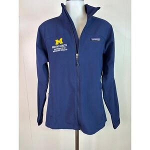 Patagonia Adze Jacket Small Navy Blue Softshell Metro Michigan Health Women
